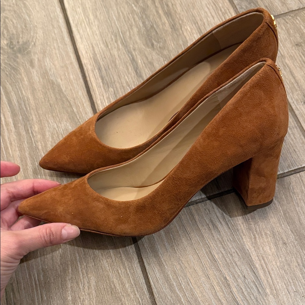 Lauren Ralph Lauren Brown Suede Pumps Sz 5.5 B - Picture 9 of 11